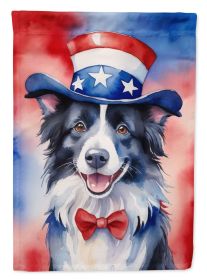Border Collie Patriotic American Garden Flag Mailbox Flag Decorative Yard Flag Banner Outside Patio Artwork Yard Flower Beds, Garden Size, Multic