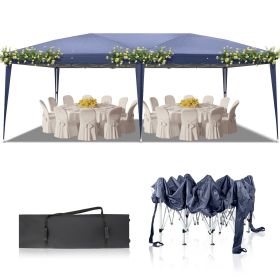3x6M Blue Pop Up Canopy Tent Straight Leg Without Sidewalls Folding Gazebo with Oxford Fabric Powder Coated Steel Frame for Outdoor Party Camping