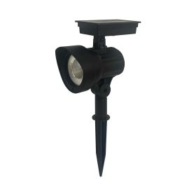 Solar Powered Black LED Landscape Spot Light, 30 Lumens